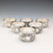 Antique British silver plate napkin rings, set of 6